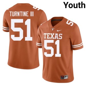 College Football #51 2026 Orange UT John Turntine III Youth Jersey 379071-451