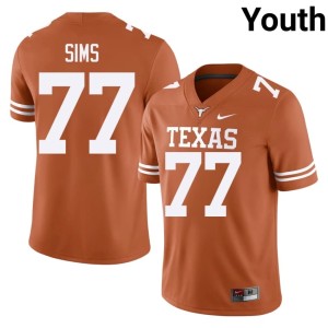 College Football Youth Kenneth Sims 2026 #77 Orange UT Jersey 947106-500