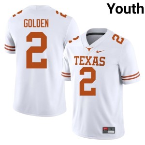 College Football Youth Matthew Golden White #2 High School UT Jersey 960647-371