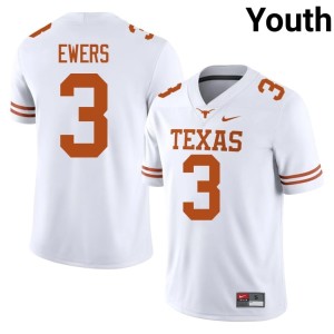 College Football Youth Quinn Ewers #3 Alumni White The Horns Jerseys 975659-781