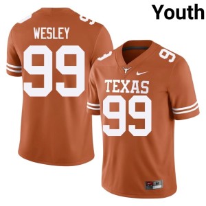 College Football Orange #99 UT Austin Richard Wesley Youth University Jerseys 345509-709