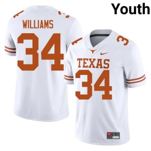 College Football #34 Youth White Texas Longhorns Replica Ricky Williams Jerseys 374129-328