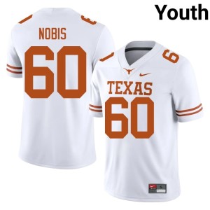 College Football #60 White Tommy Nobis UT Youth High School Jerseys 827803-727
