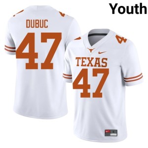 College Football #47 White Trey Dubuc 2026-27 University of Texas Youth Jerseys 535948-441