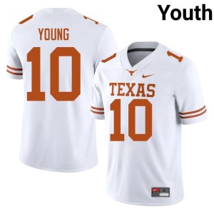 College Football Youth Texas Longhorns #10 White Vince Young Stitched Jerseys 211359-556
