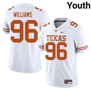 College Football Texas #96 Player Youth White Zion Williams Jersey 722673-209